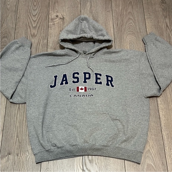 Jasper Canada Hoodie Sweatshirt Gray Size XL Unisex - Picture 2 of 6